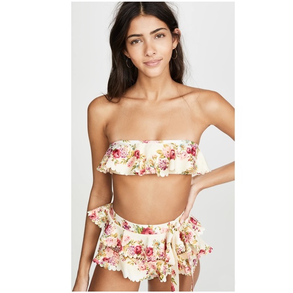 Zimmermann Other - Zimmermann Honour Frill Bandeau Two Piece Bikini Set - 1